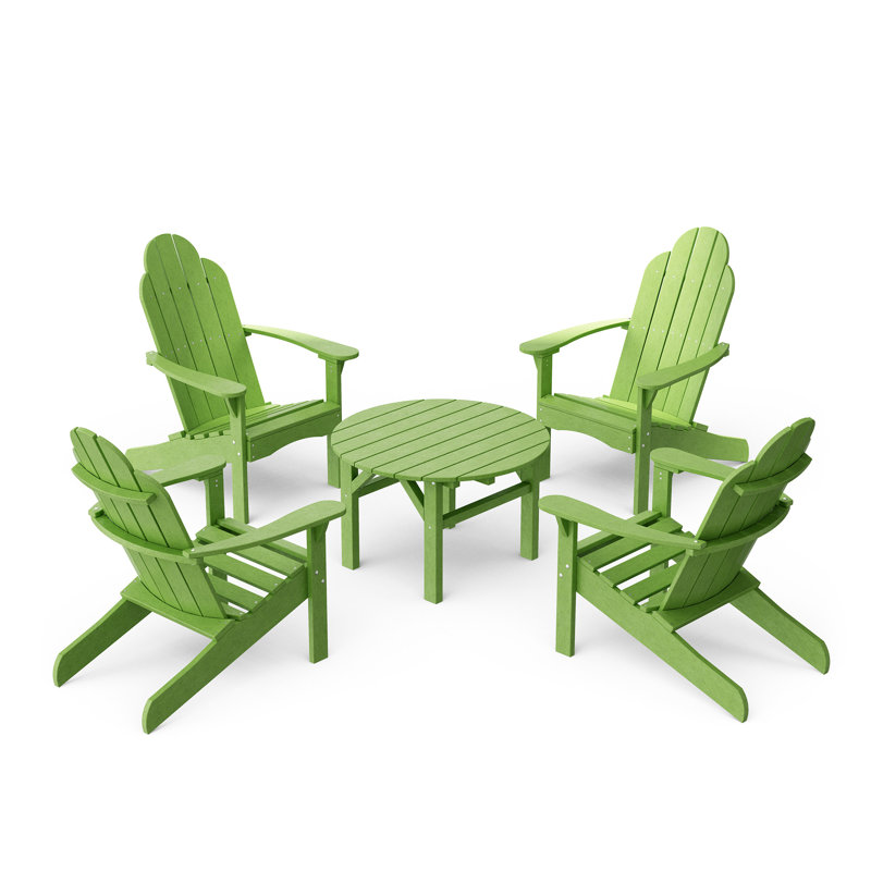 Ensemble de conversation classique 5 pièces Adirondack, Vert citron