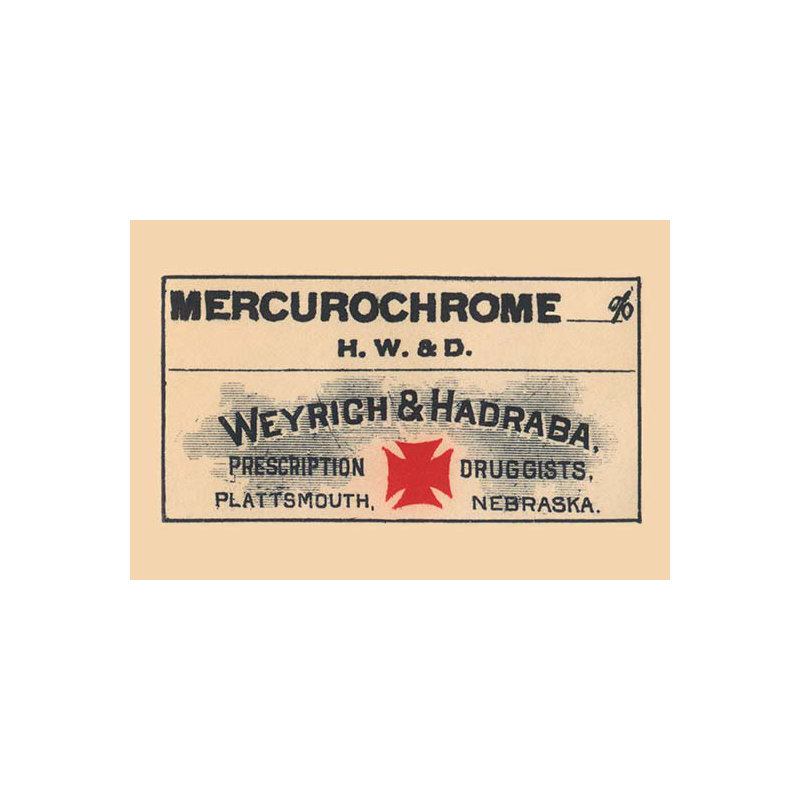 Mercurochrome-impression textuelle, H 66 po x l 44 po