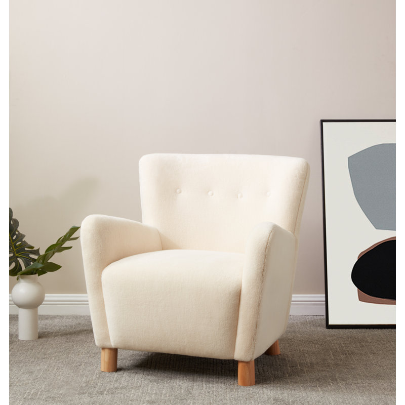Winta Upholstered Armchair, Ivory