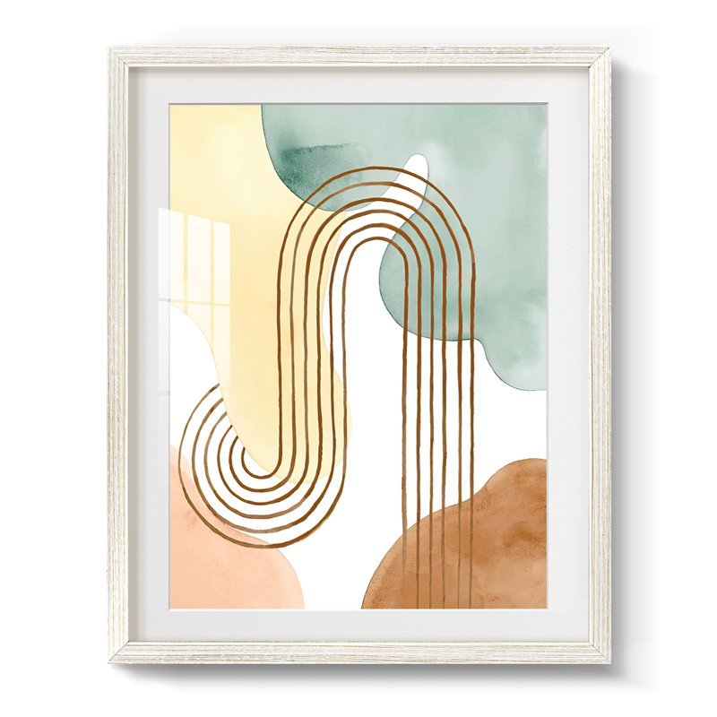 Spring Shapes I - Impression encadrée, Blanc, H 28,5 po x l 20,5 po