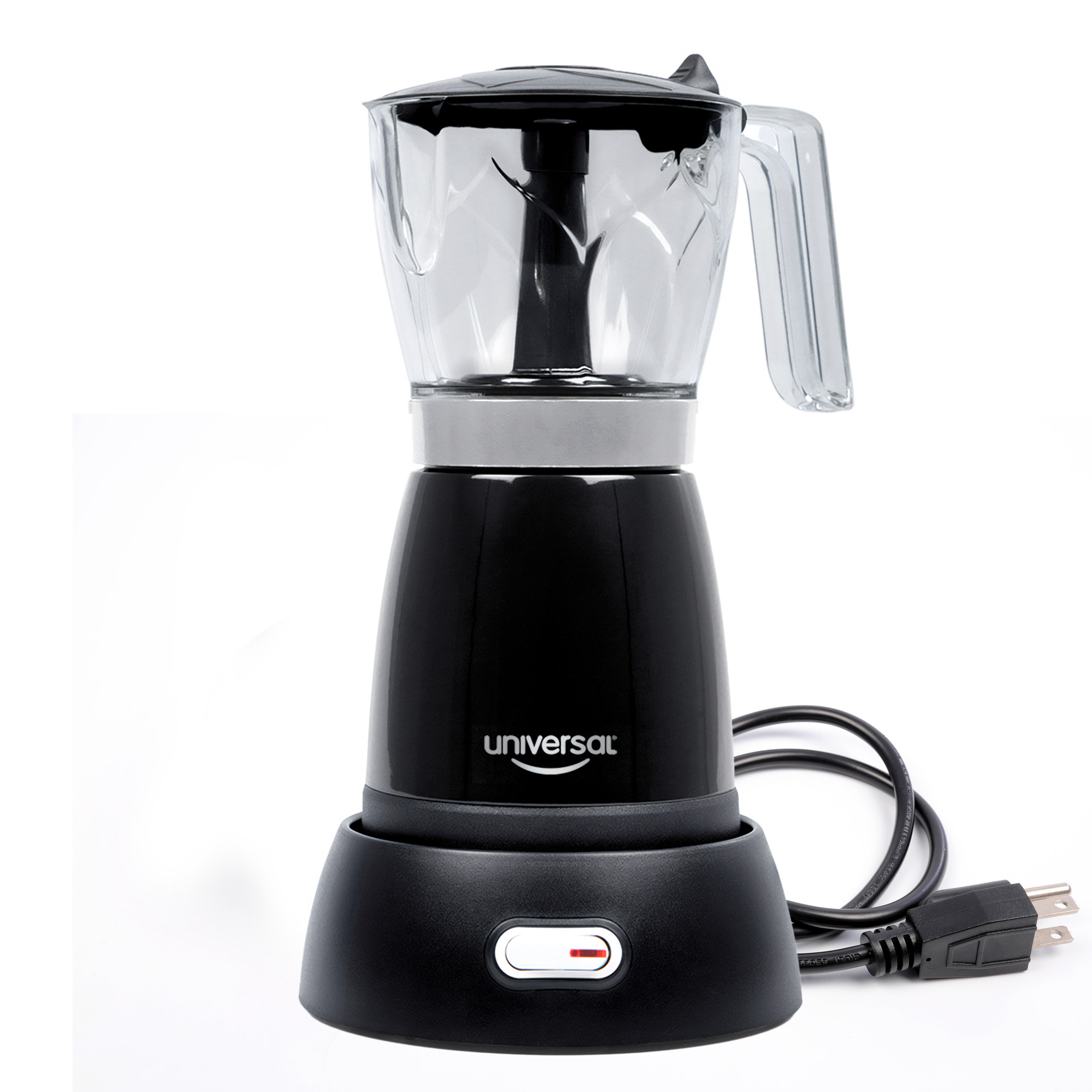 Universal Electric Espresso/Moka Maker 6 Cups, Moka Pot Electric, Espresso Machine, Prepare Italian Style Coffee Latte, Macchiato & Mocaccino, Cord-fr