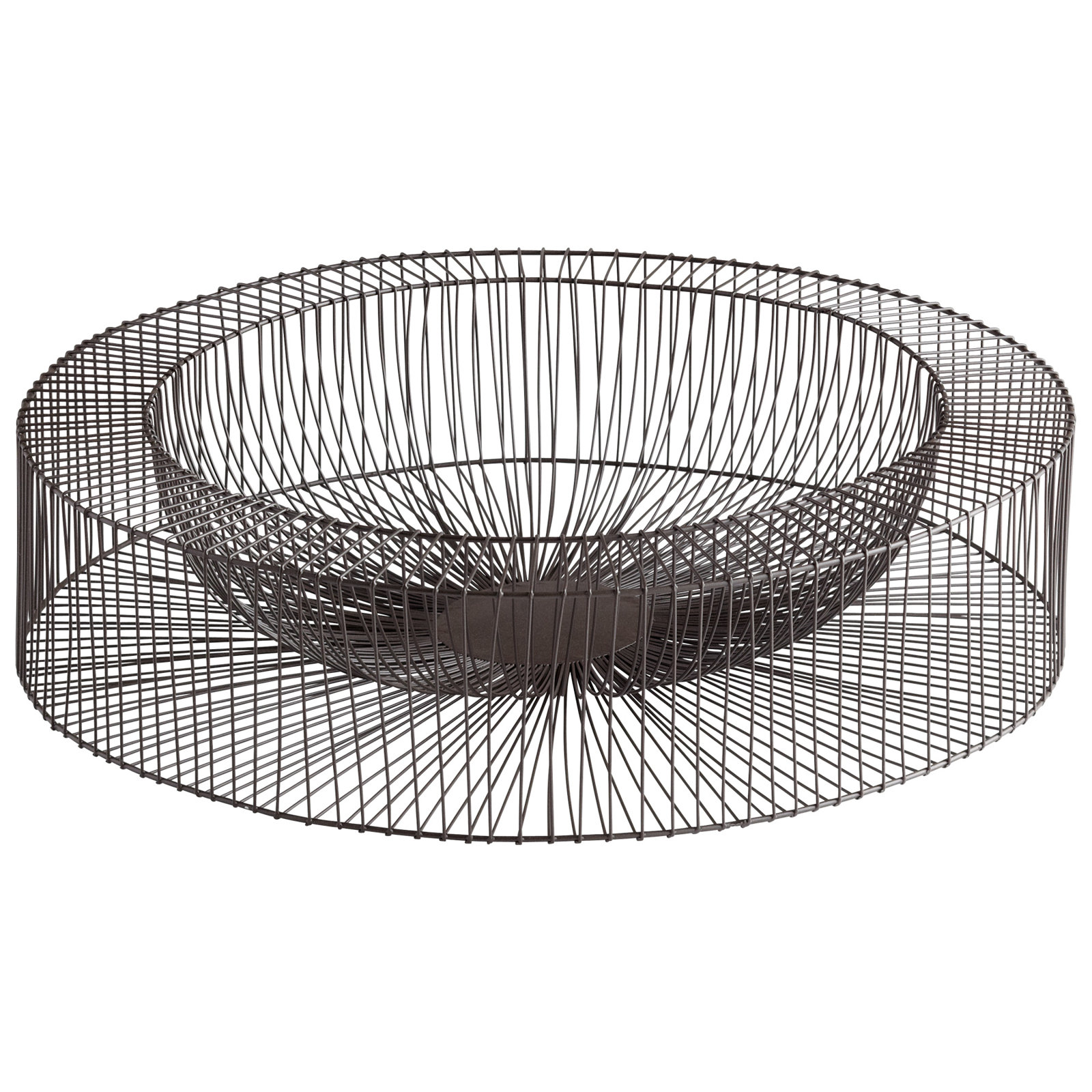 Wire Wheel Metal Decorative Basket 1, 5" H x 21" W x 21" D