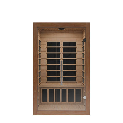 1-2 Person Indoor Sauna Room: Hemlock Wooden Spa With Bluetooth Speaker, FM, And Digital Control Panel -  SteamSpa, SC-SS0014-GS