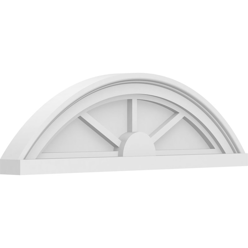 Fronton en PVC de qualité architecturale à 3 branches Se segment Arch, H 7 po x l 24 po x P 2 po