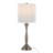 Sawyer 25" Contemporary Metal Table Lamp In Brushed Nickel With White Linen Shade And Built-In USB Port From Grandview Gallery By  - Set Of 2