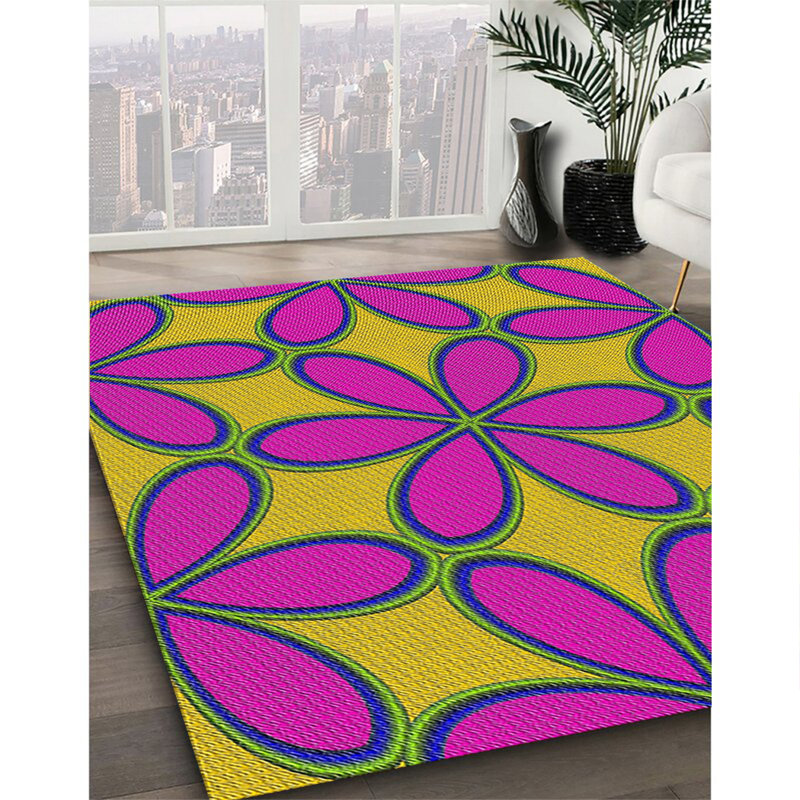 Geometric Indoor Rug, Round 5'