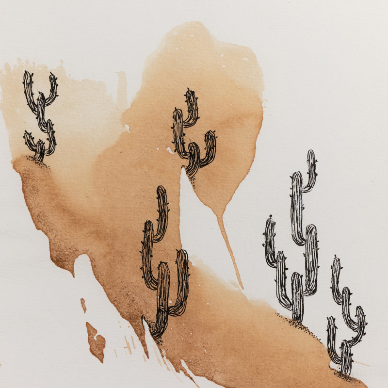 Into The Desert Painting by Santhosh CH, 32" H x 24" W 