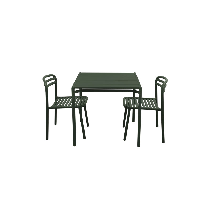 Bliss Dining Table Incl. 2 Chairs, 2, Dark Green