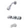 General Dual Function Tub and Shower Faucet with Metal Knob Handle