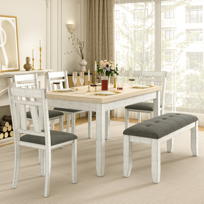 Ensemble de chaises de salle à manger en bois massif, chaises en bois avec siège rembourré, chaises de cuisine avec pieds en bois d'hévéa massif pour la salle à manger, cuisine