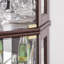 Vitrine de coin lumineuse - Vitrine de salon, objets de collection antiques, rangement pour verres à vin et à bar - Conception élégante d'angle avec lumières incluses-1529954976