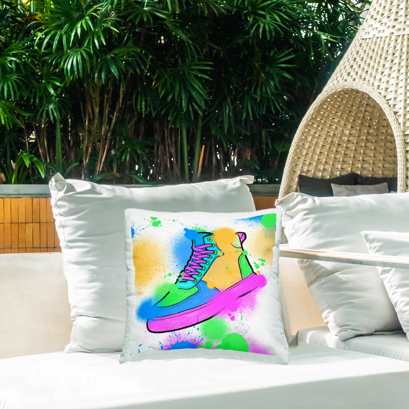 Coussin décoratif d'extérieur Splattered