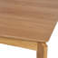 Table de salle à manger, bois d'hévéa avec placage de noyer, finition Mid-Century, chêne naturel