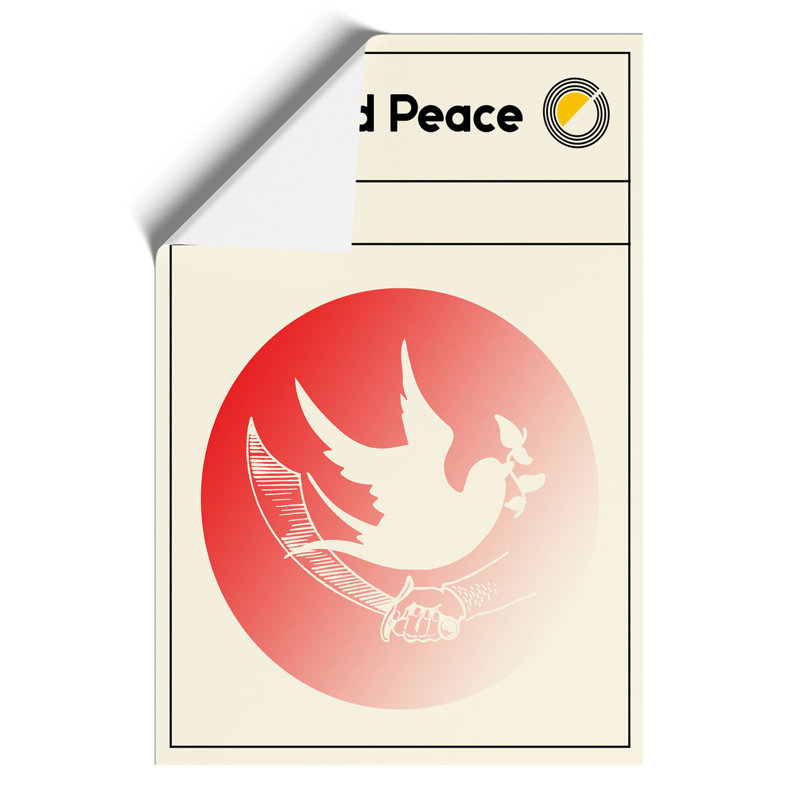 Book Cover War and Peace Leo Tolstoy - Frameless Print, 84cm H x 59cm W x 0.1cm D