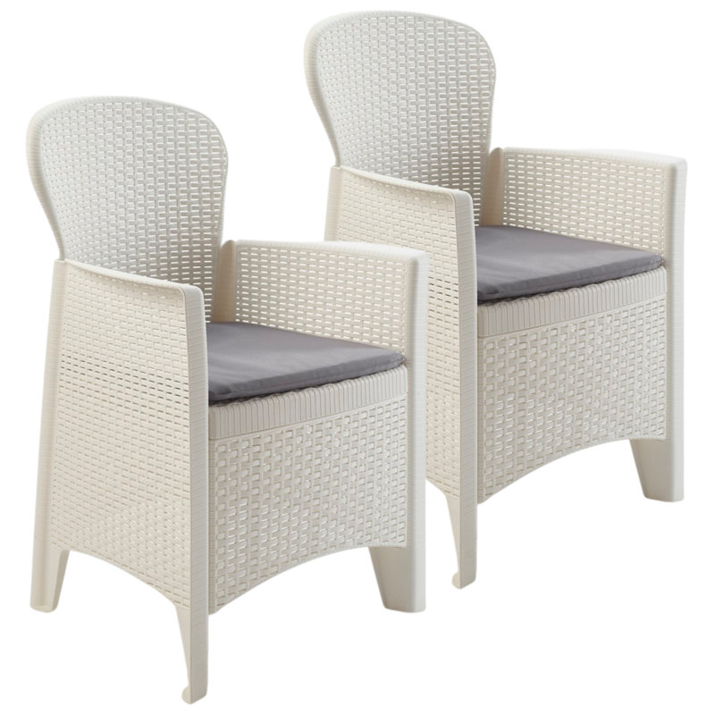 Kirrily Patio Dining Armchair, White