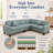 4-Piece Modular Sectional Sofa with Reversible Chaise and Toss Pillows-1907226115
