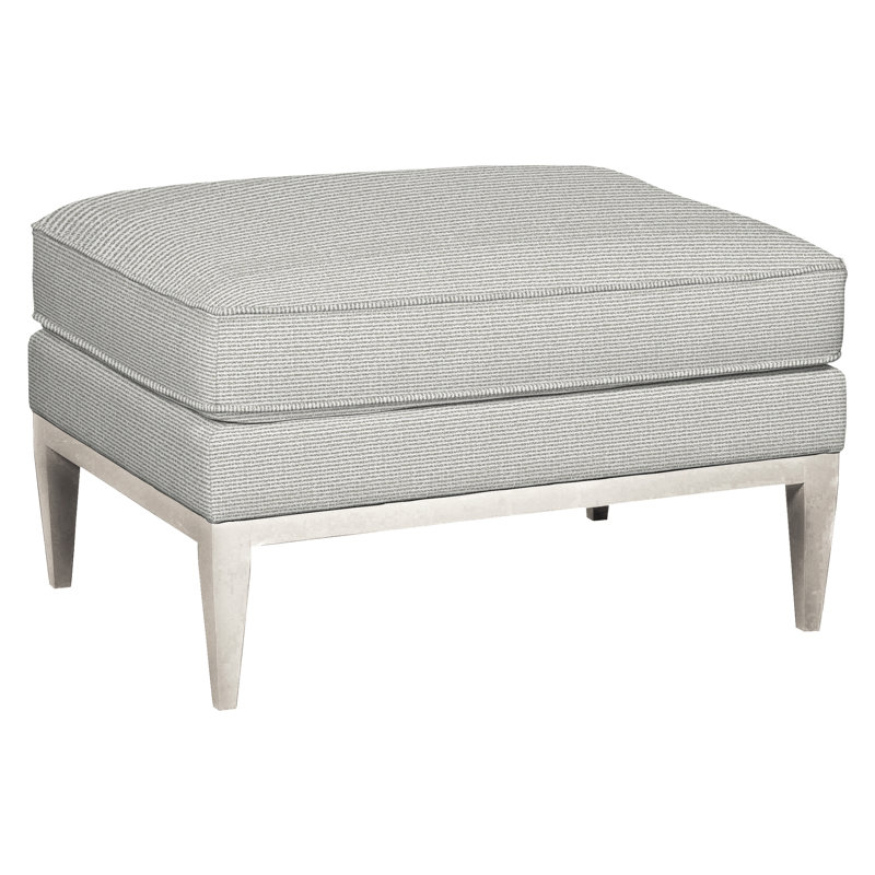 Camilla Upholstered Ottoman, Casa Blanca, Callaloo Cotton