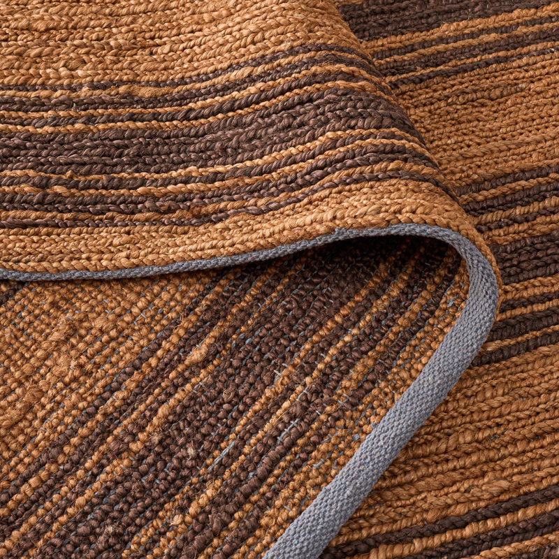 Ralph Lauren Cliff Stripe Jute, Cotton Striped Rug, Rectangle 2' x 3'