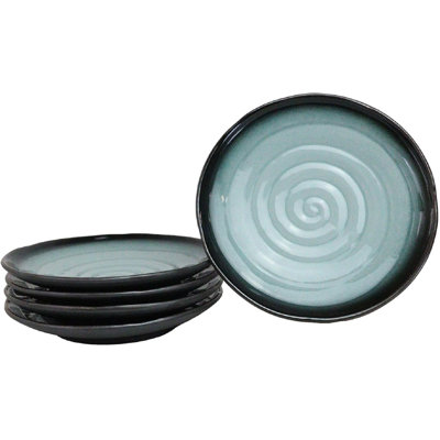 Ensemble de 5 assiettes rondes en porcelaine Seikai Collection Blue Sky P 8,75 po