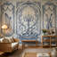 Adhésif mural bleu Toile-2141644901-2141644910