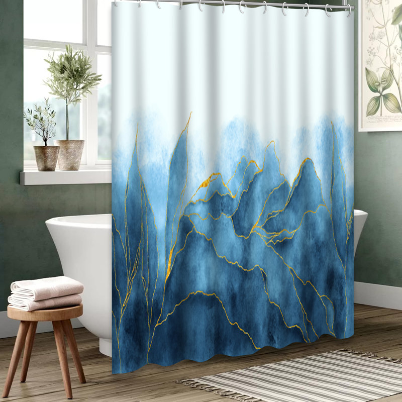 Rideau de douche avec 12 crochets, L 72 po x l 84 po