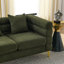60 pouces 2 places, confort d'assise profond, conception moderne, coussins, bois massif et métal pour le salon