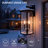 Transparent Glass Black 3 Light Outdoor Lamp(Set Of 4)-655073397-657444486