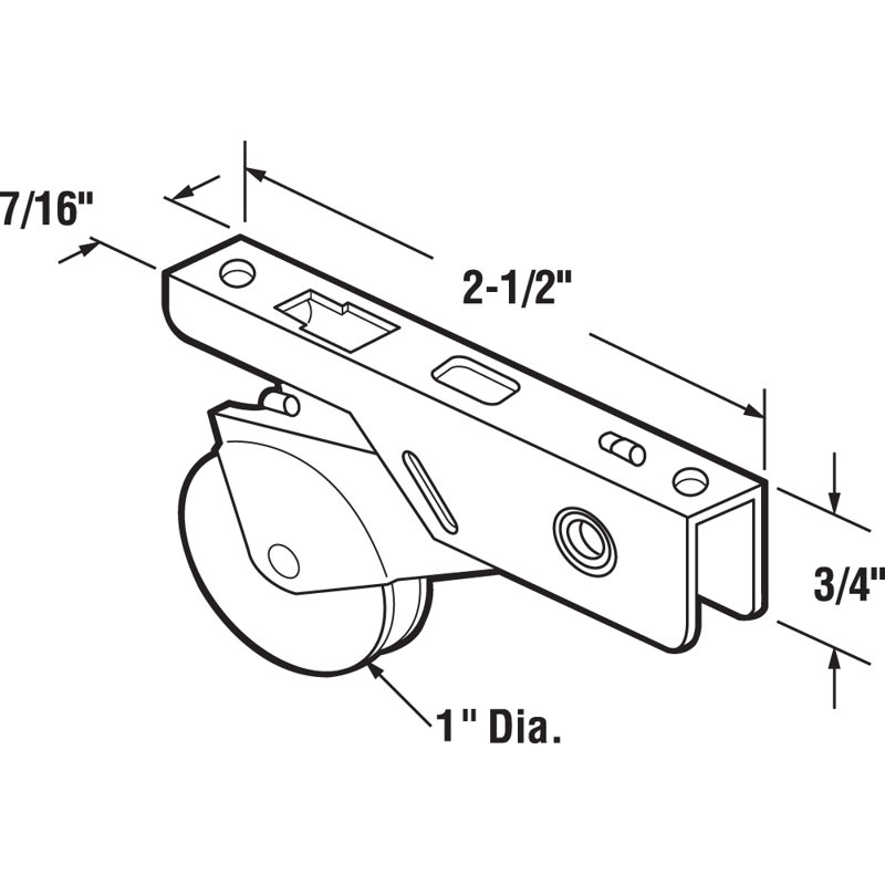 Rouleau de porte moustiquaire en acier inoxydable 1 po pour Bay Mills (paquet de 2)