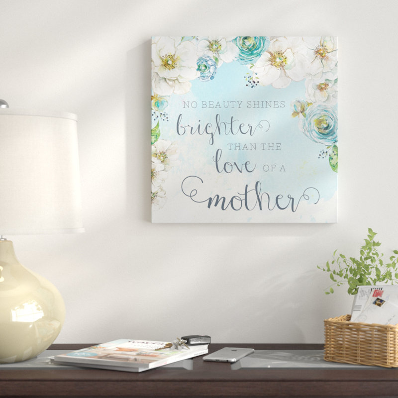 «Mother's Love», reproduction d'art textuel, H 16 po x l 16 po x P 1,5 po, Toile tendue