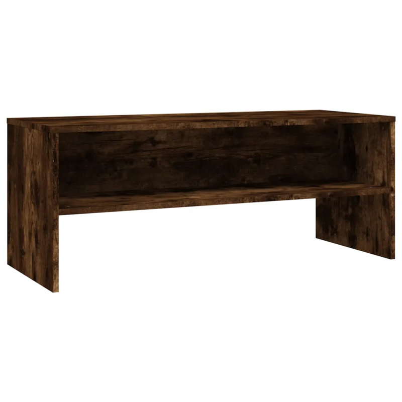 Alixa TV Stand, 40cm H x 100cm W x 40cm D, Smoked Oak
