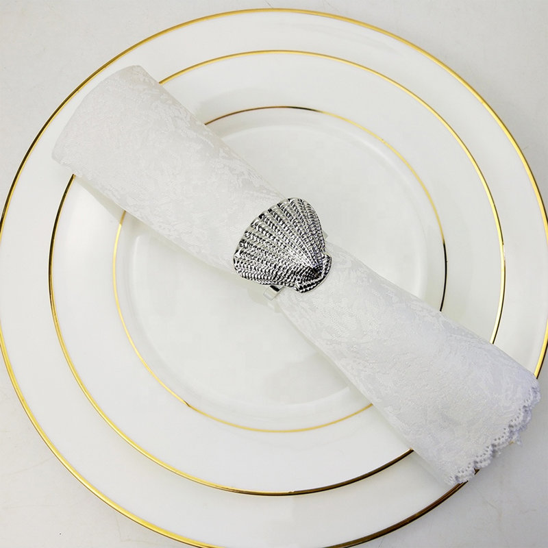 Rond de serviette en métal, Argent
