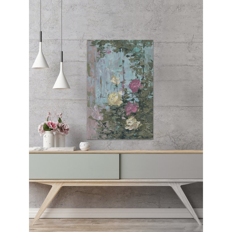« secreting jardin », reproduction de peinture à l’acrylique sur toile, H 12 po x l 8 po x P 1,5 po