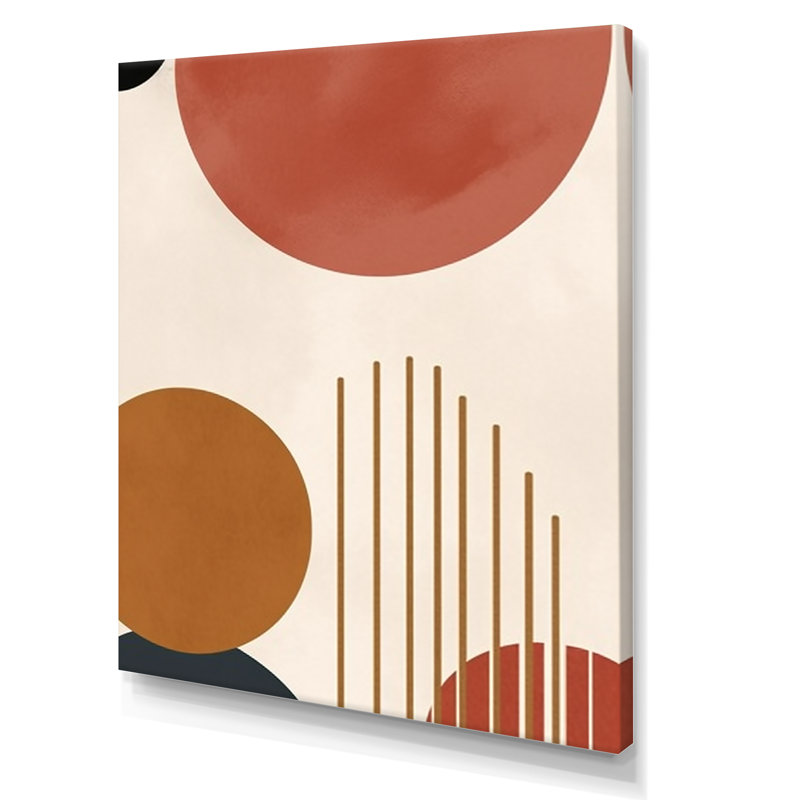 «Beige Minimal Boho», art mural minimaliste, H 32 po x l 24 po x P 1 po, Toile tendue