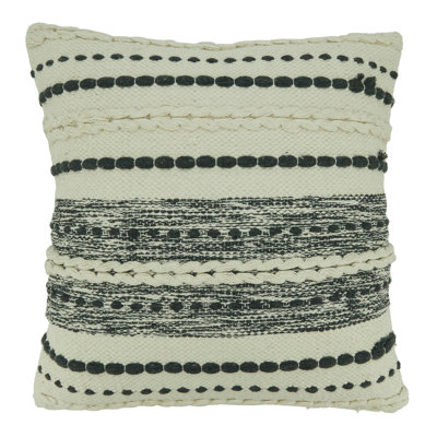 Meir Design Striped Cotton Throw Pillow