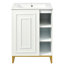 Ensemble de meuble-lavabo simple 24 po avec plateau en céramique Eha