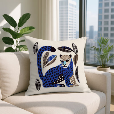 Oreiller carré réversible intérieur / extérieur Ayra Leopard