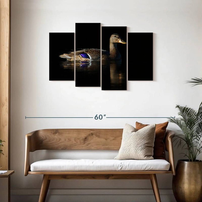 Brampt Swimming Mallard Duck, 27"H x 43"W