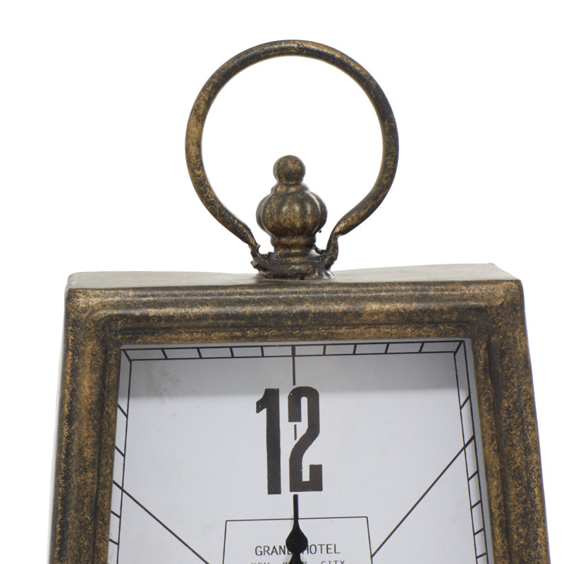 Horloge de table analogique analogique en laiton