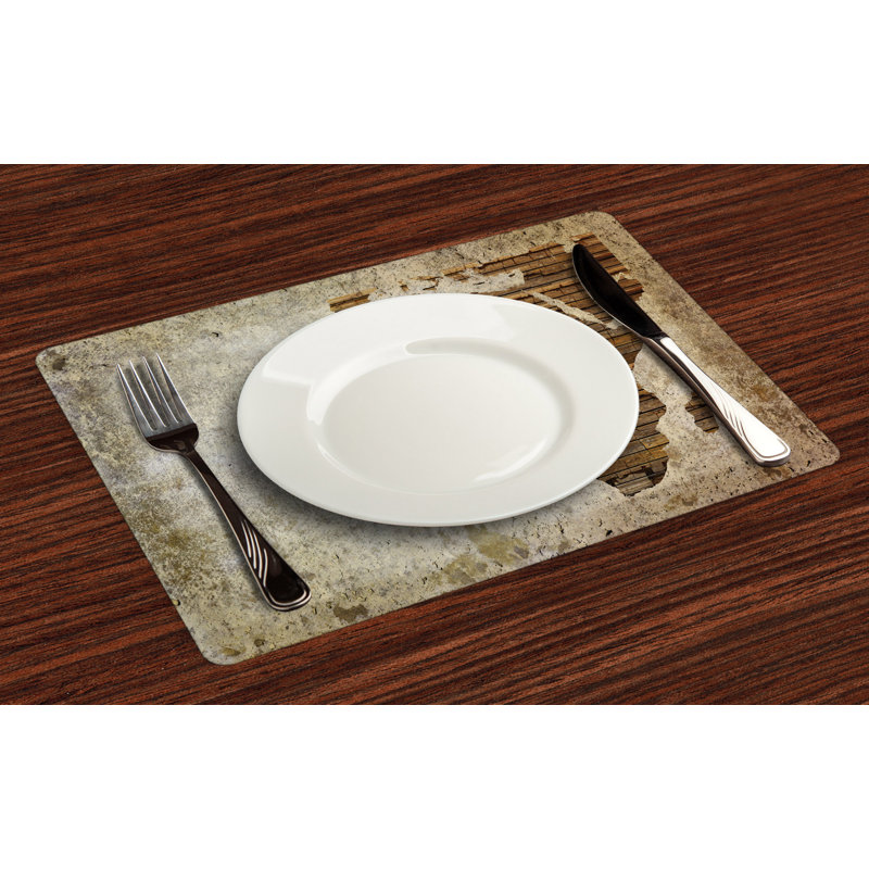Ventnor African Wooden Plank Map Placemat