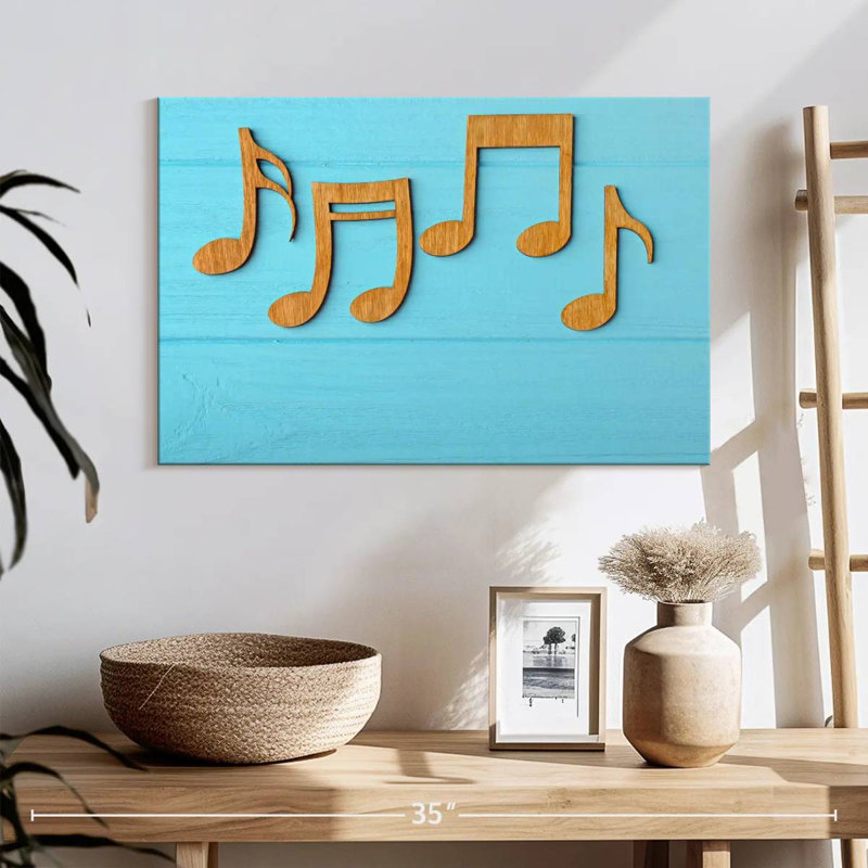 Notes de musique en bois Abarca, H 16 po x l 24 po