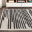 Augie Modern Berber Stripe Cream/Black Rug-234350406