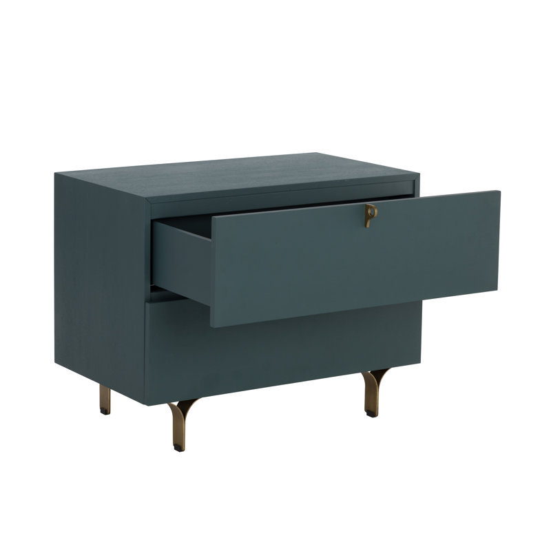 Mithush 2 - Drawer Nightstand, Teal