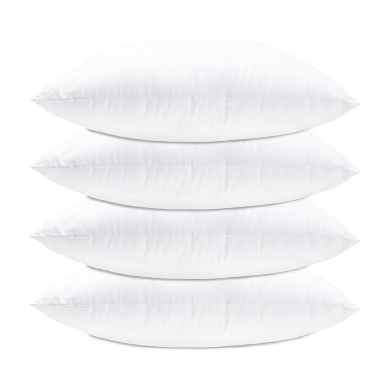 Aalilah Plaid White Square Throw Cushion Pad, 12cm H x 12cm W