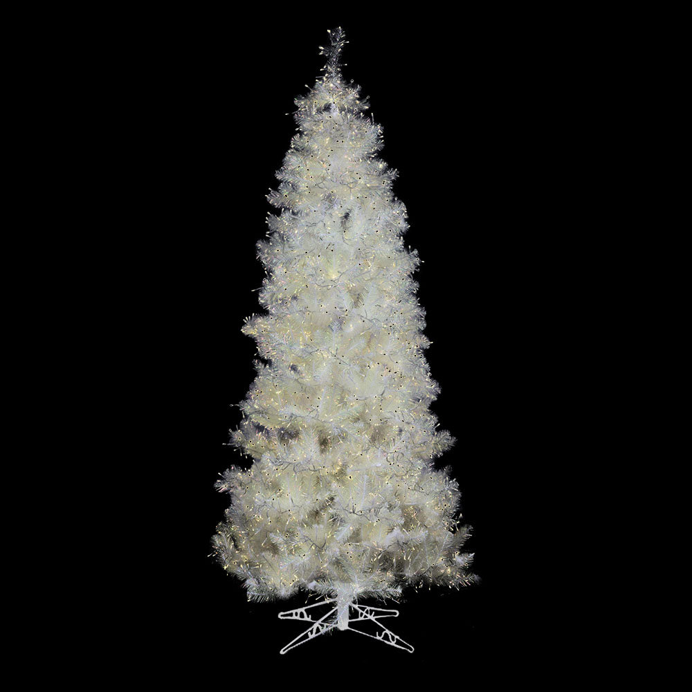 White Artificial Christmas Fir Trees With 50 Clear Lights