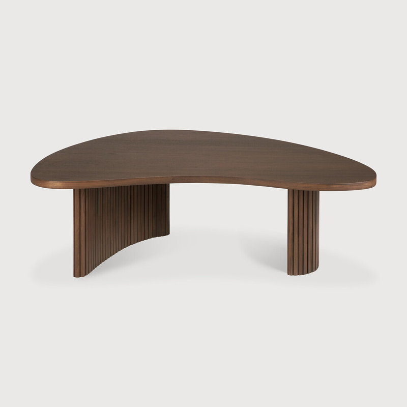 Boomerang Solid Wood Coffee Table, Brown