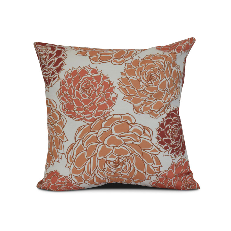 Housse et insert de coussin carré Brishaun, H 26 po x l 26 po, Corail