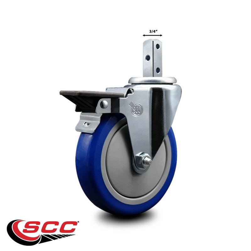 Polyurethane Casters, Blue