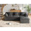 Canapé modulaire Boneless de 112 po avec repose-pieds Cloud, aucun assemblage requis-1943774611-1941423377