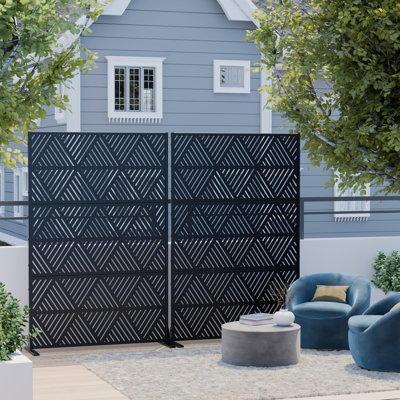 72"H×47"W×16"D Outdoor Metal Privacy Screen