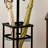 Modern Minimalist Freestanding Coat Rack, Made Of Metal With 12 Hooks And An Umbrella Holder, Suitable For Entryway, Bedroom, And Office Use.